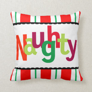 Funny Christmas Naughty Colourful Modern Cushion
