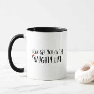 Funny Christmas Naughty List  Mug