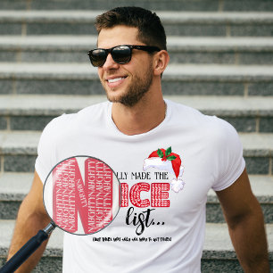 Funny Christmas Naughty List Sarcastic Santa T-Shirt