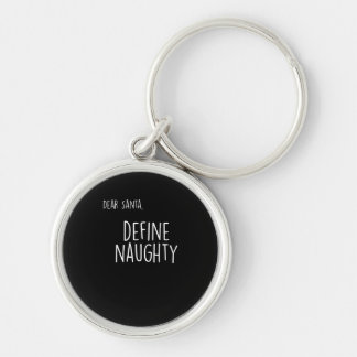 Funny Christmas Naughty Nice Santa Checklist  Key Ring