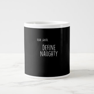 Funny Christmas Naughty Nice Santa Checklist Large Coffee Mug