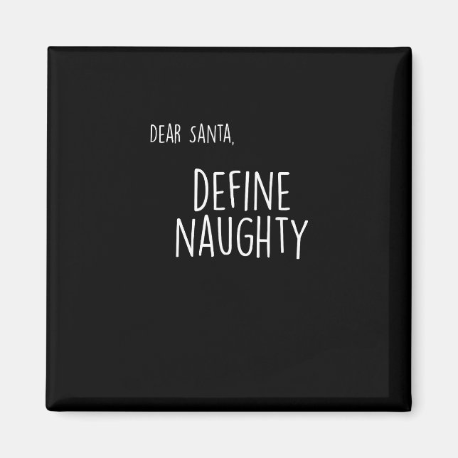 Funny Christmas Naughty Nice Santa Checklist  Magnet (Front)