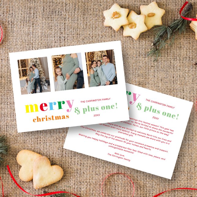 Funny Christmas & New Beginnings 3 Multi Photos Holiday Card (Funny Christmas & New Beginnings 3 Multi Photos Holiday Card with Envelope.)