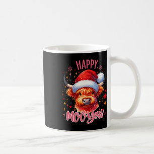 Funny Christmas New Year 2025 Highland Cow Design Coffee Mug