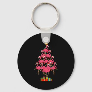 Funny Christmas Nk Flamingo Tree Holiday Bird Love Key Ring
