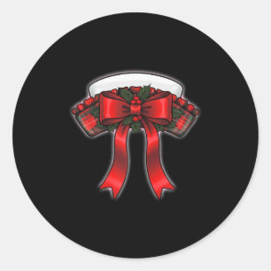 Funny Christmas Nurse Nursing Cap Women Girls Classic Round Sticker