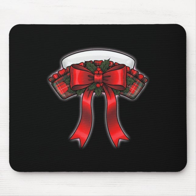 Funny Christmas Nurse Nursing Cap Women Girls  Mouse Pad (Front)