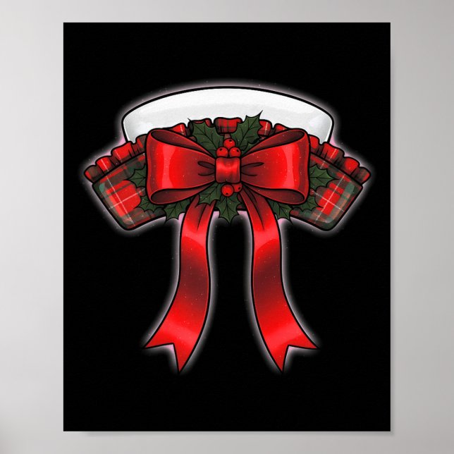 Funny Christmas Nurse Nursing Cap Women Girls  Poster (Front)