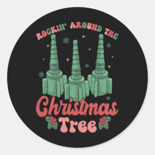 Funny Christmas Nurse Respiratory Therapist Christ Classic Round Sticker