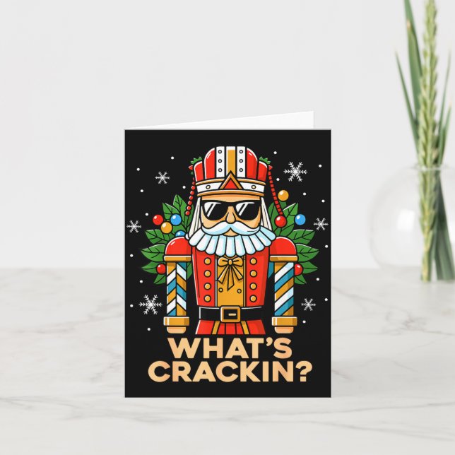 Funny Christmas Nutcracker Men Kids Teen Boys What Card (Front)