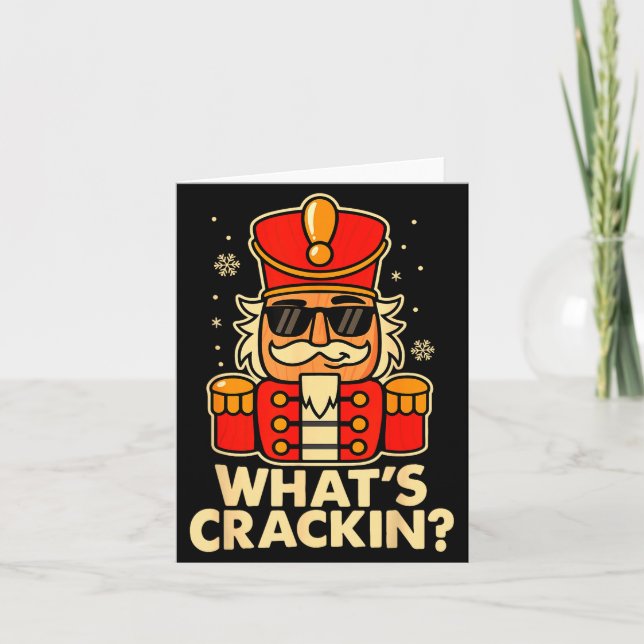 Funny Christmas Nutcracker Men Kids Teen Boys What Card (Front)