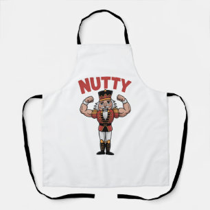 Funny Christmas Nutcracker Nuty Natural Fitness  Apron