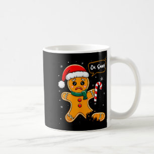 Funny Christmas Oh Snap Gingerbread Man Cookie X M Coffee Mug