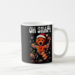 Funny Christmas Oh Snap Gingerbread Man Xmas Men W Coffee Mug
