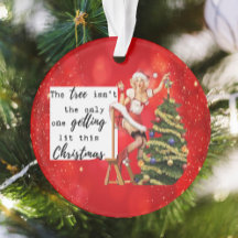 Funny Christmas Ornament Best Friend Tree Lit