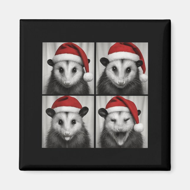 Funny Christmas Ossum Santa Photo Booth  Magnet (Front)
