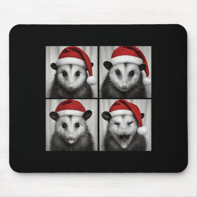 Funny Christmas Ossum Santa Photo Booth  Mouse Pad (Front)