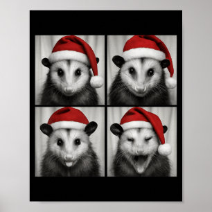 Funny Christmas Ossum Santa Photo Booth Poster