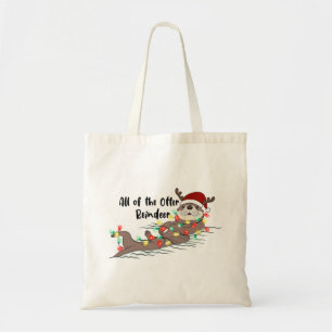 Funny Christmas Otter Tote Bag