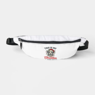 Funny Christmas Pajama Bulldog Shirt Design_1 Bum Bags