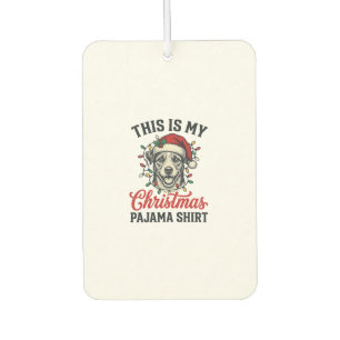 Funny Christmas Pajama Bulldog Shirt Design_1 Car Air Freshener