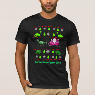 Funny Christmas Pajama Dinosaur Xmas Party T-Shirt