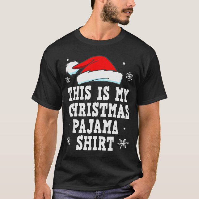 Funny Christmas Pajama Pj Outfit Mens Womens  T-Shirt (Front)