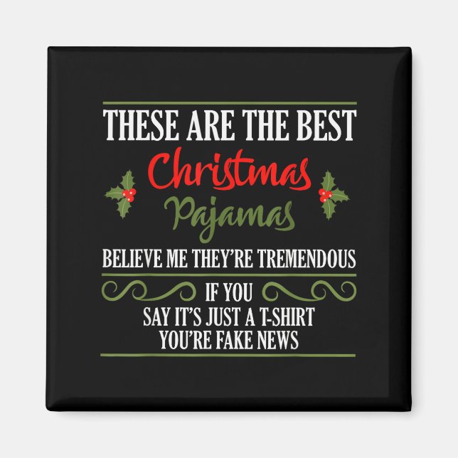 Funny Christmas Pajamas Donald Trump Gag Joke Pjs  Magnet (Front)