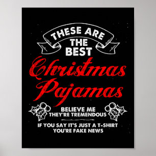 Funny Christmas Pajamas Donald Trump Gag Joke Pjs  Poster