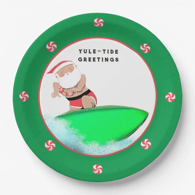 Funny Christmas Paper Plate (Front)