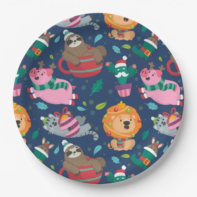 Funny Christmas Paper Plate (Front)