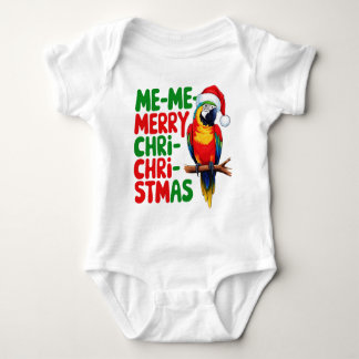 FUNNY CHRISTMAS PARROT BABY BODYSUIT