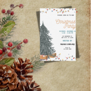 Funny Christmas Party Invitation Playful Holiday