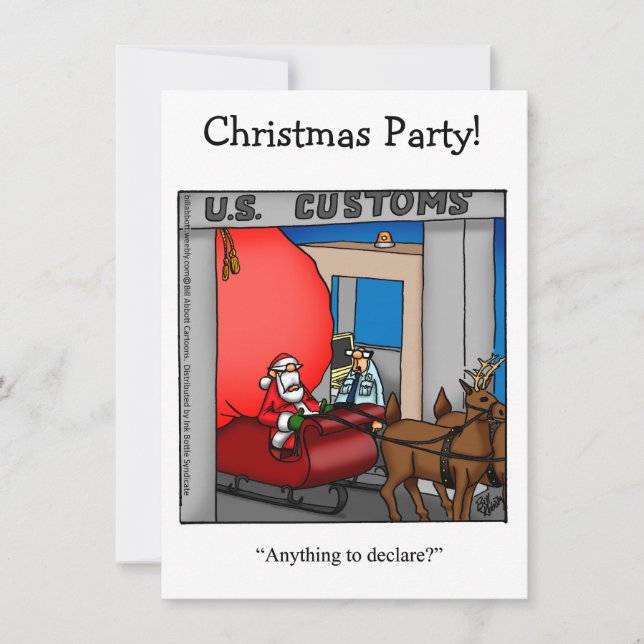 Funny Christmas Party Invitations (Front)