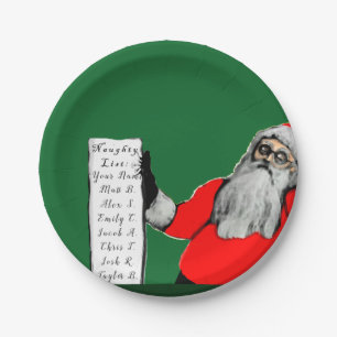 Funny Christmas Party Paper Plate