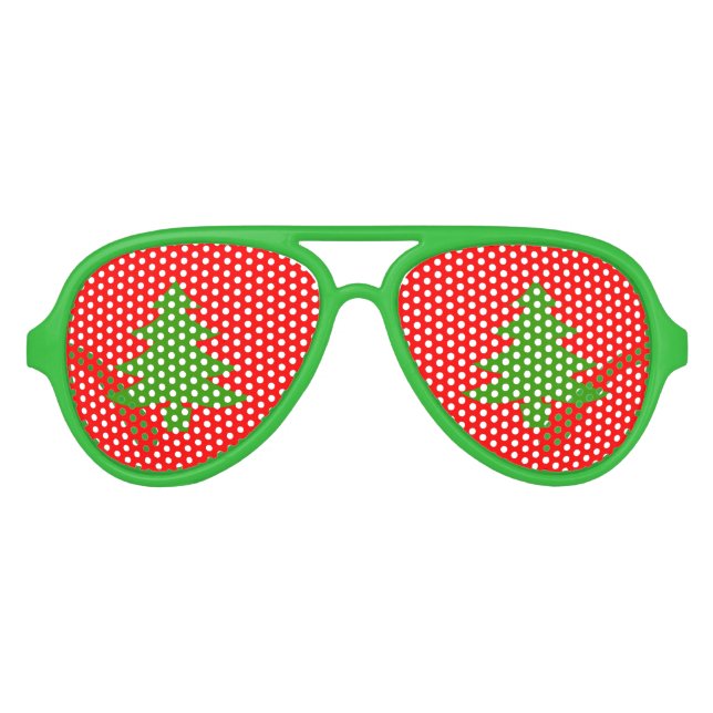 Funny Christmas party shades with xmas trees (Front)