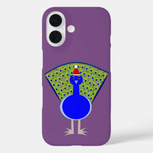 Funny Christmas Peacock iPhone 16 Case