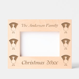 Funny Christmas Peacock Custom Etched Frames
