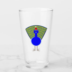 Funny Christmas Peacock Glass