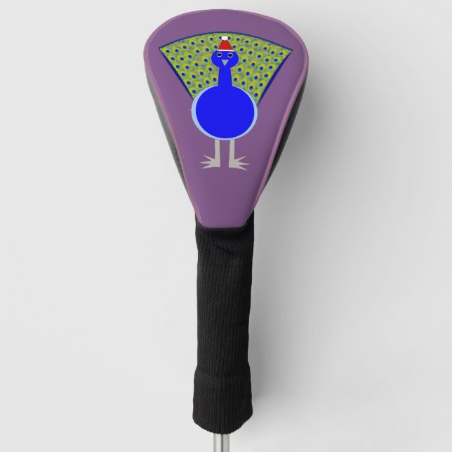 Funny Christmas Peacock Golf Head Cover (Front)