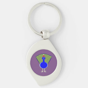 Funny Christmas Peacock Key Ring
