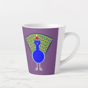 Funny Christmas Peacock Latte Mug