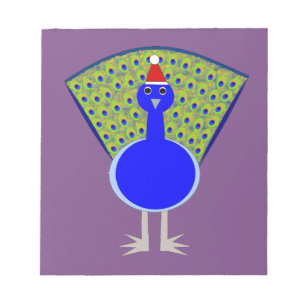 Funny Christmas Peacock Notepad