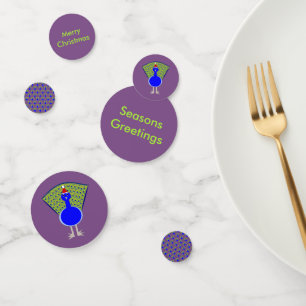 Funny Christmas Peacock Personalised Confetti