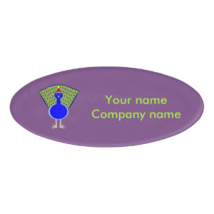 Funny Christmas Peacock Personalised Name Tag