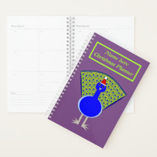 Funny Christmas Peacock Personalised Planner