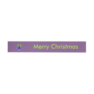 Funny Christmas Peacock Personalised Wraparound Address Label