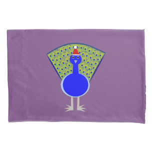Funny Christmas Peacock Pillowcase