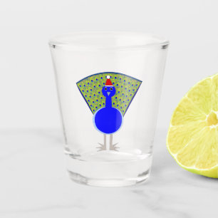 Funny Christmas Peacock Shot Glass