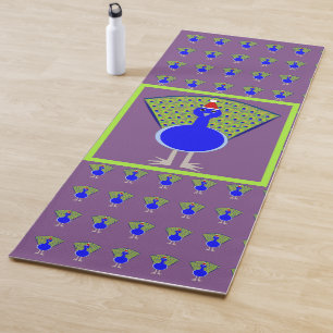 Funny Christmas Peacock Yoga Mat